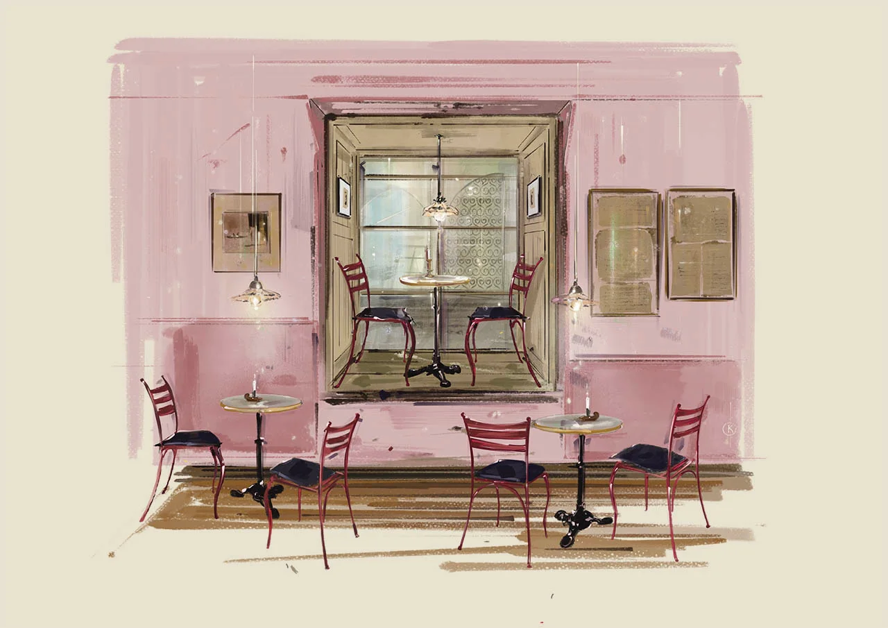 Camelot CAFE interior in Kraków